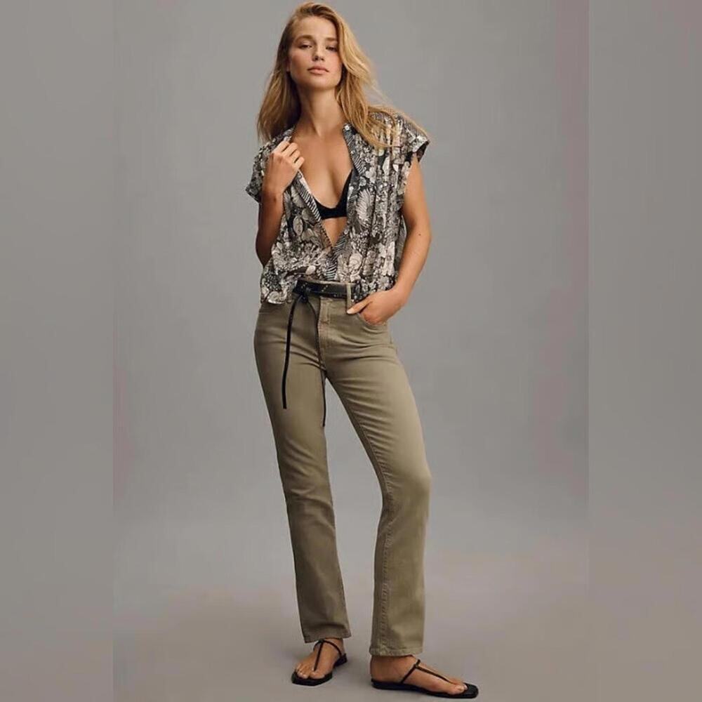 064 Mother The Insider Hover Bootcut Jeans (Size 24 / 2, Mermaid Green, NWOT) - Picture 3 of 3